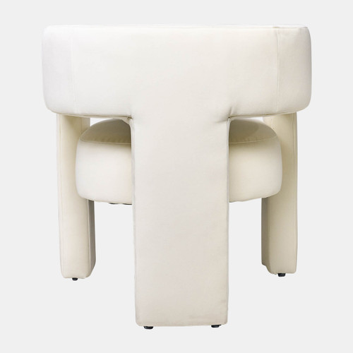 17041-04#Round Back Chair - Ivory