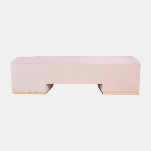 17045-01#Modern Sofa - Oak Wood Base, Blush