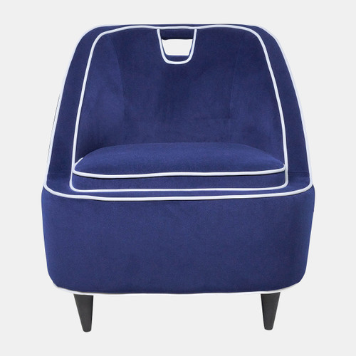 17050-01#Two-toned Accent Chair - Dark Blue  Kd