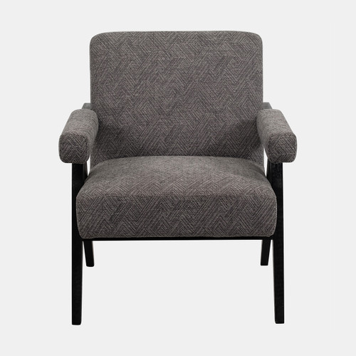 17051-01#Wood - Scandinavian Accent Chair - Gray