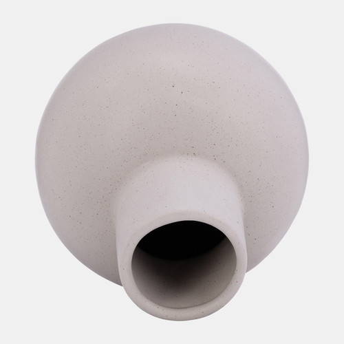 17055-03#Cer, 8"h Bulbous Vase, Gray