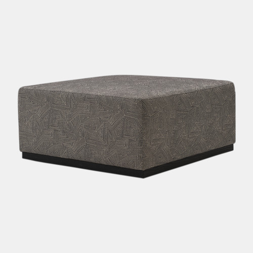 17090-01#40x18 Upholstered Square Ottoman, Gray