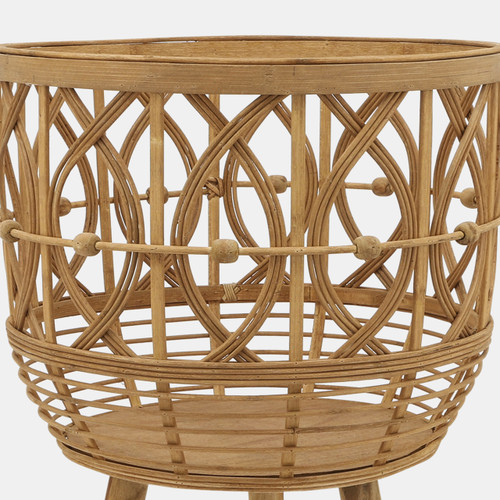 17138#S/3 Bamboo Planters 11/13/15" Natural