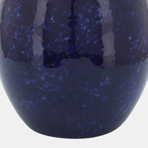 17157#Cer, 10"h Primeval Vase, Blue