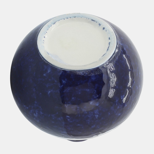 17158#Cer, 5"h Primeval Vase, Blue