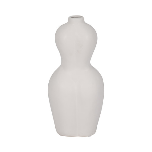 17203-02#Dol, 12"h Torso Vase, White