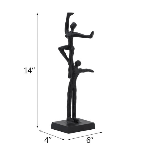 17325#Metal, 14" Dancing Couple, Black