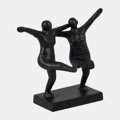 17326#Metal, 9"  Couple Swinging Legs, Black