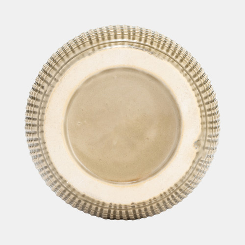 17366-02#Cer, 16"h 3-tone Vase, Olive Green