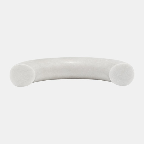 17400#Marble, 10" 4-taper Candle Holder, White