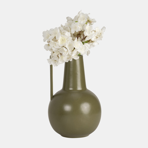 17413-03#Cer,9",vase,olive
