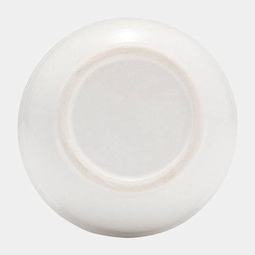 17420-01#Cer,11",ring Pattern Vase,white