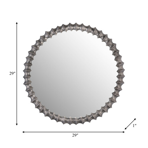 17434#Metal,29",ring Texture Mirror,brushed Nickel