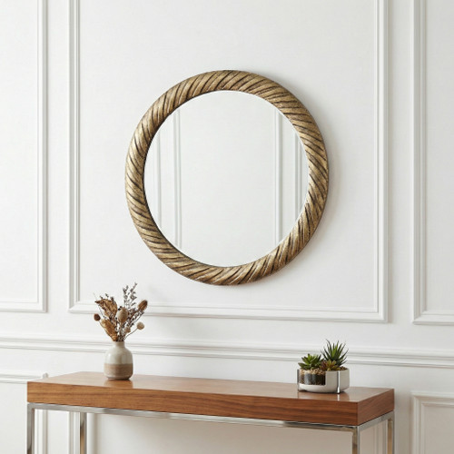 17435#Metal,29",hurricane Pttrn Mirror,bronze