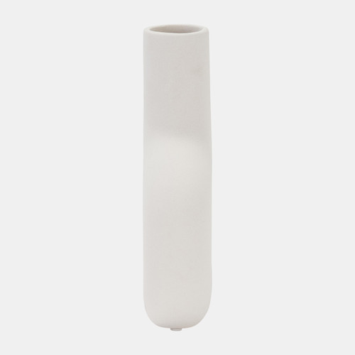 17444-01#Dol, 8" Open Cut Vase, White