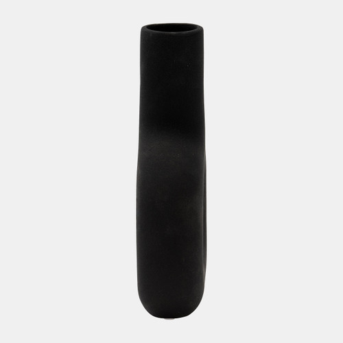 17444-02#Dol, 8" Open Cut Vase, Black