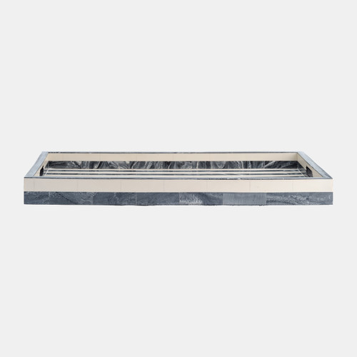 17471-04#Resin, S/3 13/18/24" Striped Trays, Gray/white