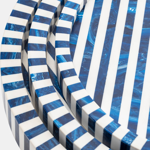 17501#Resin, S/3 12/14/16" Round Trays Blue