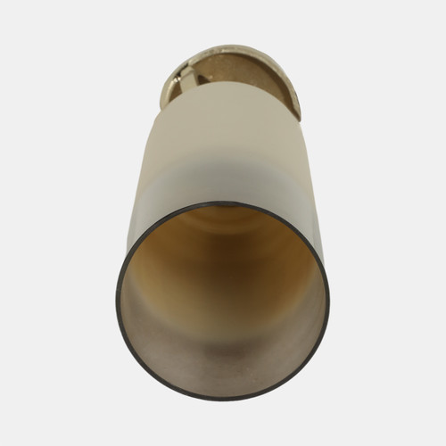 17489-01#Glass,18",hurricane W/sphere Base,white/gold