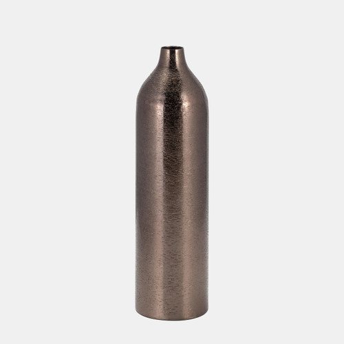 17522-02#Metal, 18"h Cylinder Vase, Black