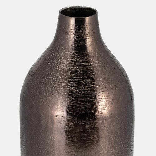 17522-02#Metal, 18"h Cylinder Vase, Black
