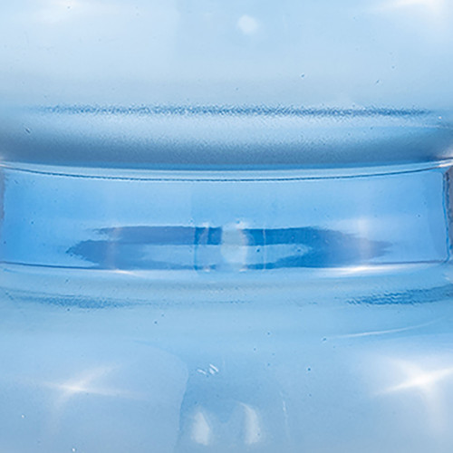 17568-02#Glass, 17"h Accordion Vase, Blue