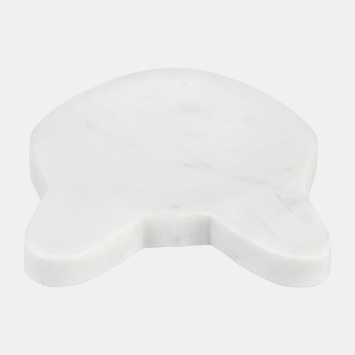 17602-02#Marble, 6" Cat Tray, White