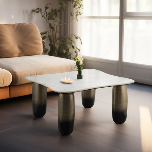 【Lrose】WTW　MARVERICKS COFFEE TABLE Zora Marble Coffee Table