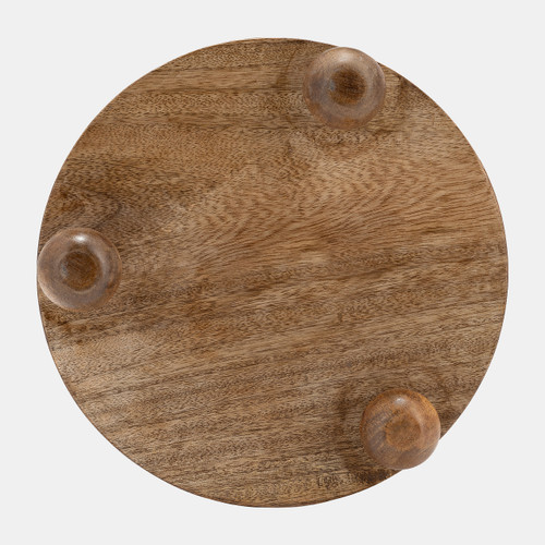 17635-02#Wood, S/2 8/10"d  Round Risers, Natural