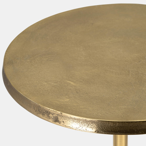 17707-02#Metal, 15"d/24"h, Gold Pineapple Side Table, Kd