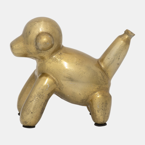 17718#5"l Metal Balloon Monkey, Gold