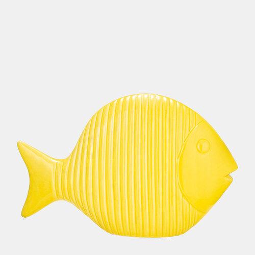 17797-02#Cer,16",v Striped Fish,yellow