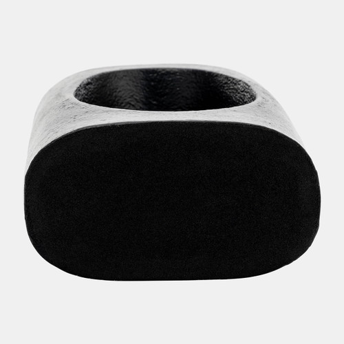 17763-01#Metal,16"h,tall Modern Open Cut Out Vase,black