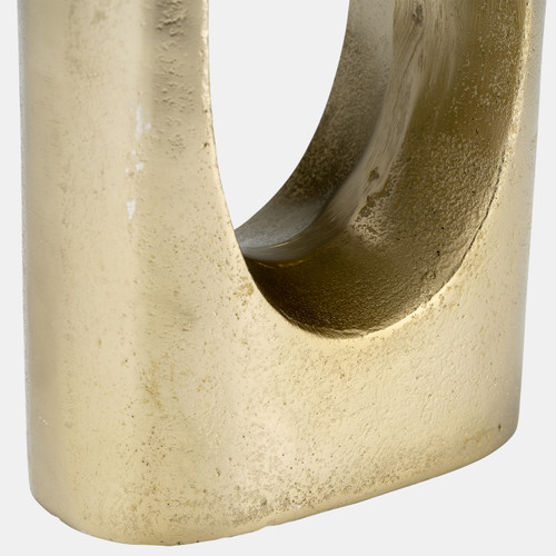 17763-02#Metal,16"h,tall Modern Open Cut Out Vase,gold