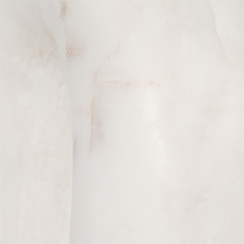 17597-01#Marble, 6" Rounded Horseshoe Table Top Deco, White