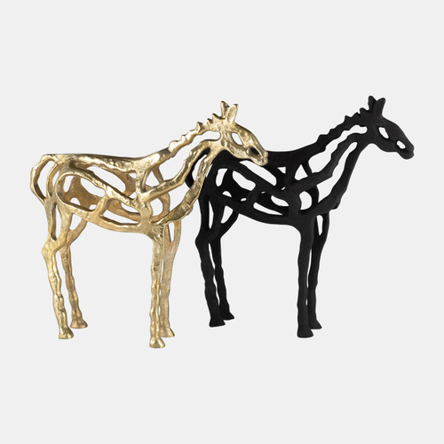 17771-01#Metal,14"h, Horse Illusion Sculpture,black