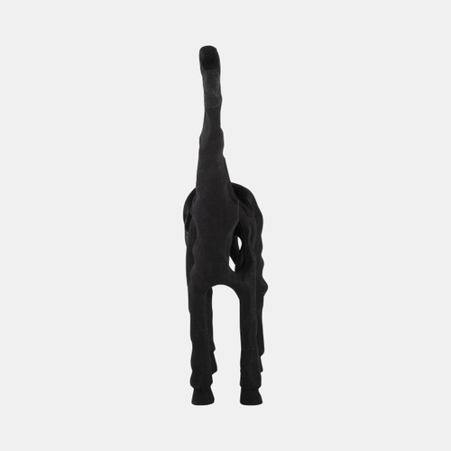 17772-02#Metal,13"h,giraffe Illusion Sculpture,black