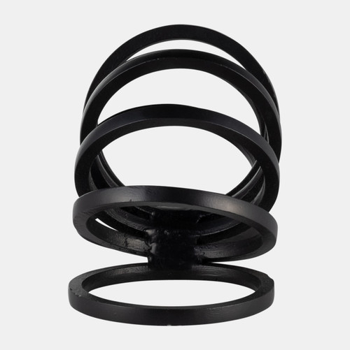 17774-01#Metal,11",slinky Ring Deco,black