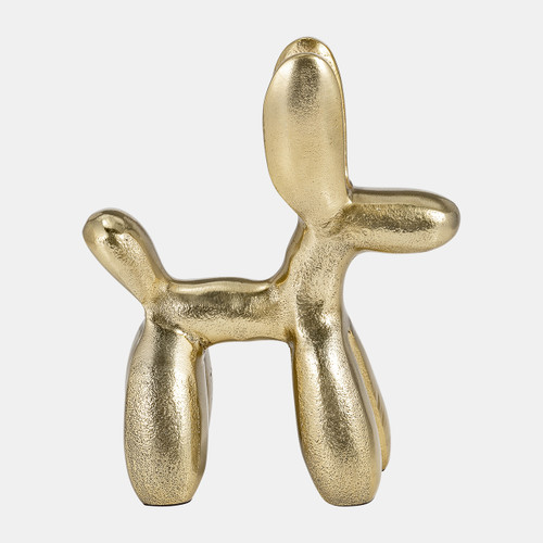 17775#Metal, 8"h Ballon Dog Deco,gold