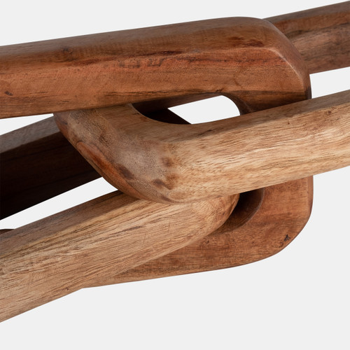 17785#Wood,17", Triple Link Chain,brown