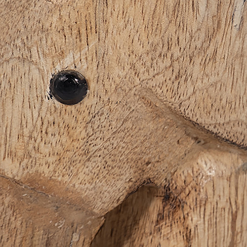 17674#Wood, 7"h Elephant Deco, Brown