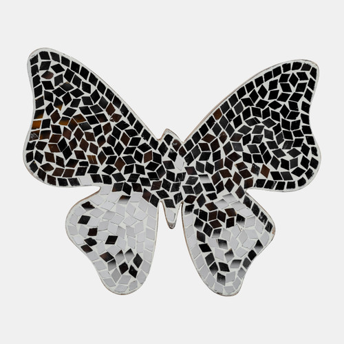 17683-02#8" Mosaic Butterfly, White