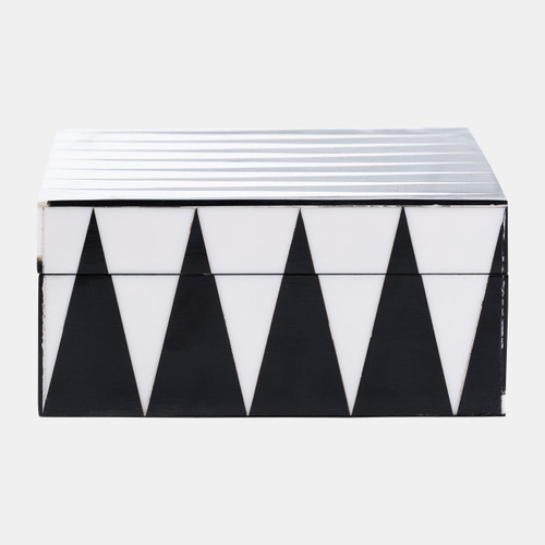 17809-01#Resin,s/3 6/7/9",sharp Lines Rec Boxes,black/white
