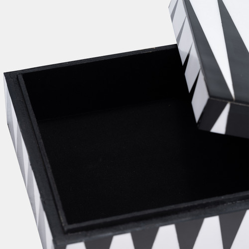 17809-01#Resin,s/3 6/7/9",sharp Lines Rec Boxes,black/white