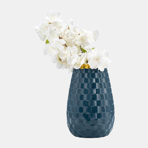 15737-02#9" Textured Vase, Teal