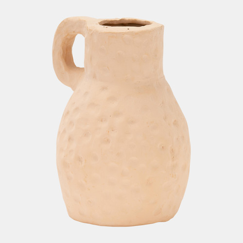 17954#Terracotta 10"h, Texture Vase