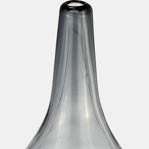 17987-01#Glass, 18"h Long Neck Glass Decor, Smoke