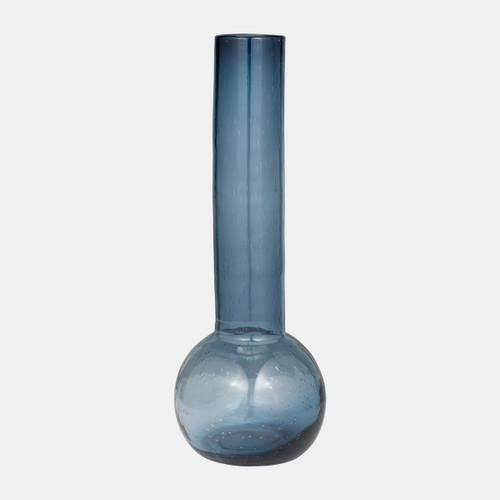 18004-03#Glass, 20" Vase Blue