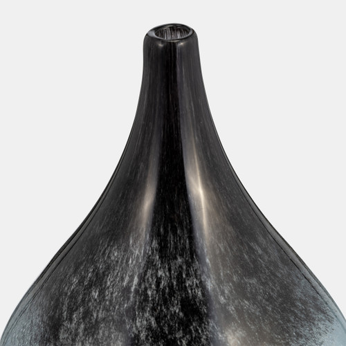 18008-03#Glass, 12" Vase Blue Ombre