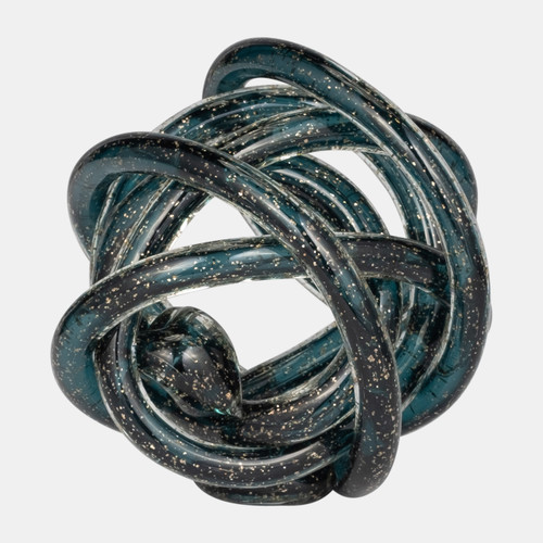18010-01#Glass, 6" Knot Blue